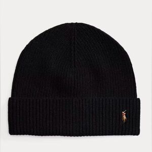 Polo Ralph Lauren Black Knit Beanie